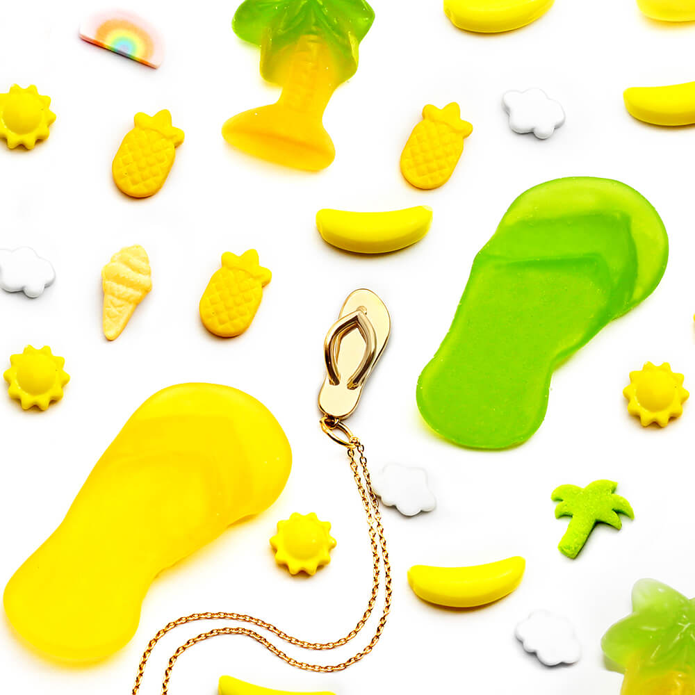 Gold Flip-Flop Charm - JET SET CANDY (1720177164346)