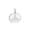 Sterling Silver Travel Charm, Gabon Passport Stamp - JET SET CANDY (1720205901882)