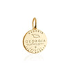 Solid Gold Travel Charm, Georgia Passport Stamp - JET SET CANDY (6930067456184)