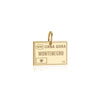 Solid Gold Travel Charm, Montenegro Passport Stamp - JET SET CANDY (6930090066104)