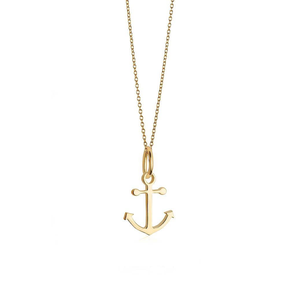 Gold Mini Anchor Charm - JET SET CANDY  (1977369624634)