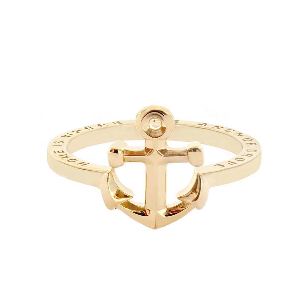 Gold Anchor Ring - JET SET CANDY  (1925238718522)