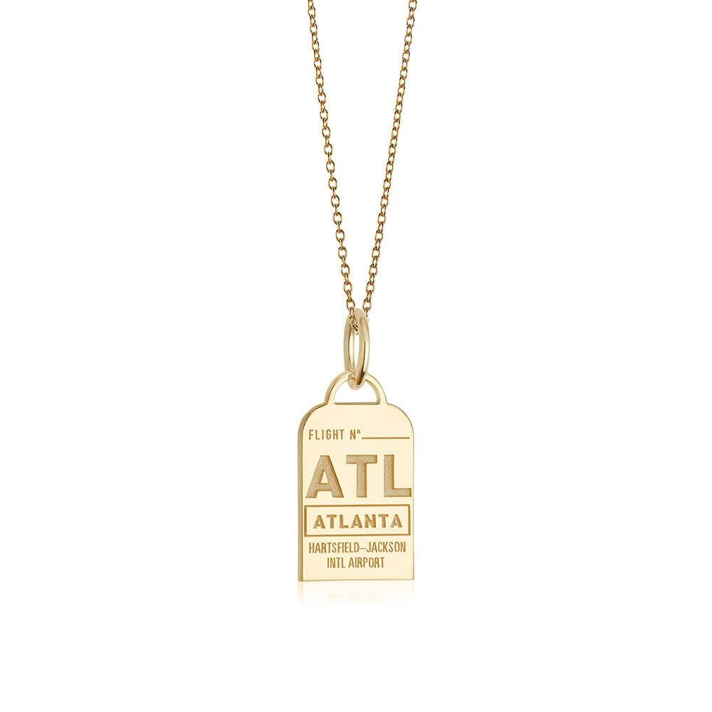Gold USA Charm, ATL Atlanta, Georgia Luggage Tag - JET SET CANDY  (1720181424186)