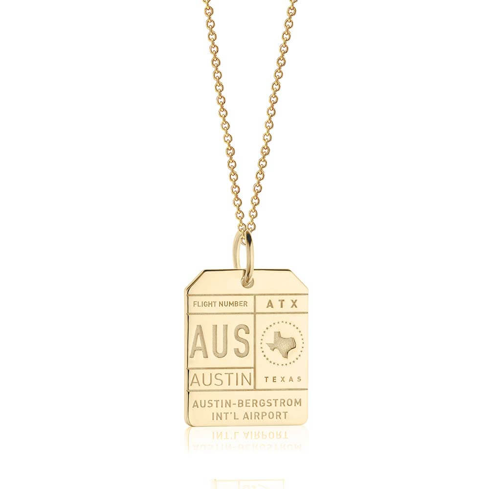 Gold Texas Charm, AUS Austin Luggage Tag - JET SET CANDY  (2268483027002)