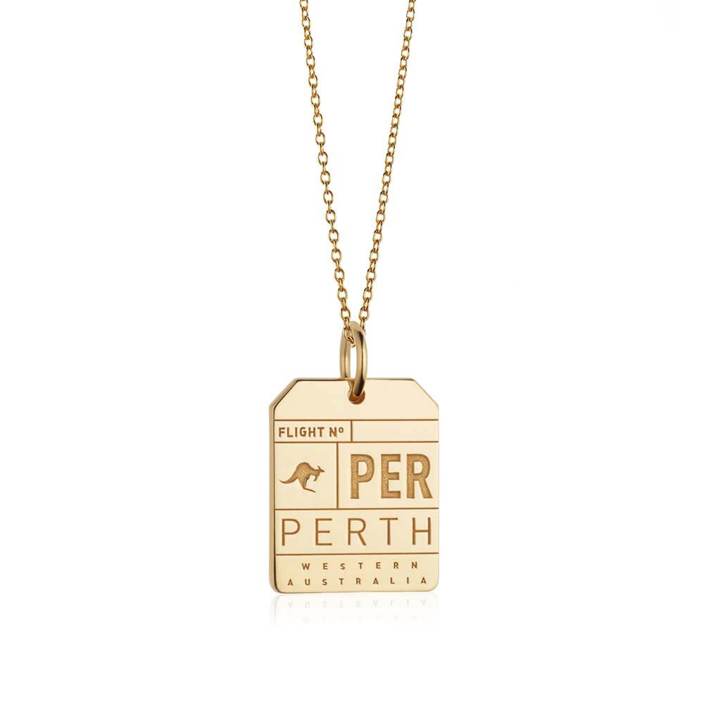 Gold Australia Charm, PER Perth Luggage Tag - JET SET CANDY  (1720184602682)