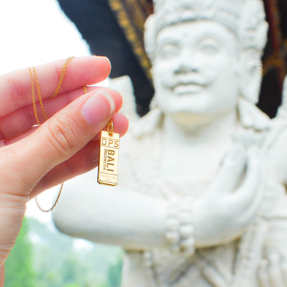 Gold Asia Charm, DPS Bali Luggage Tag - JET SET CANDY  (1720191254586)