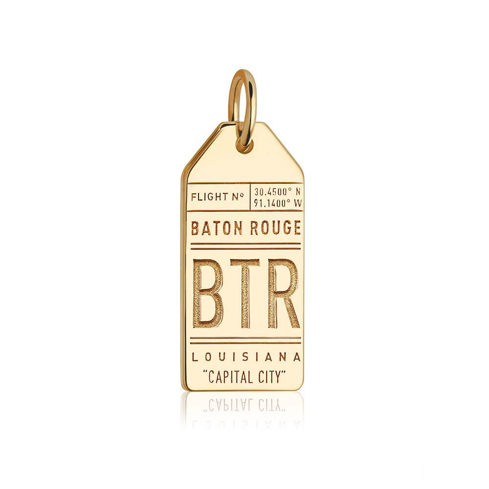 Gold USA Charm, BTR Baton Rouge Luggage Tag - JET SET CANDY  (1720183324730)