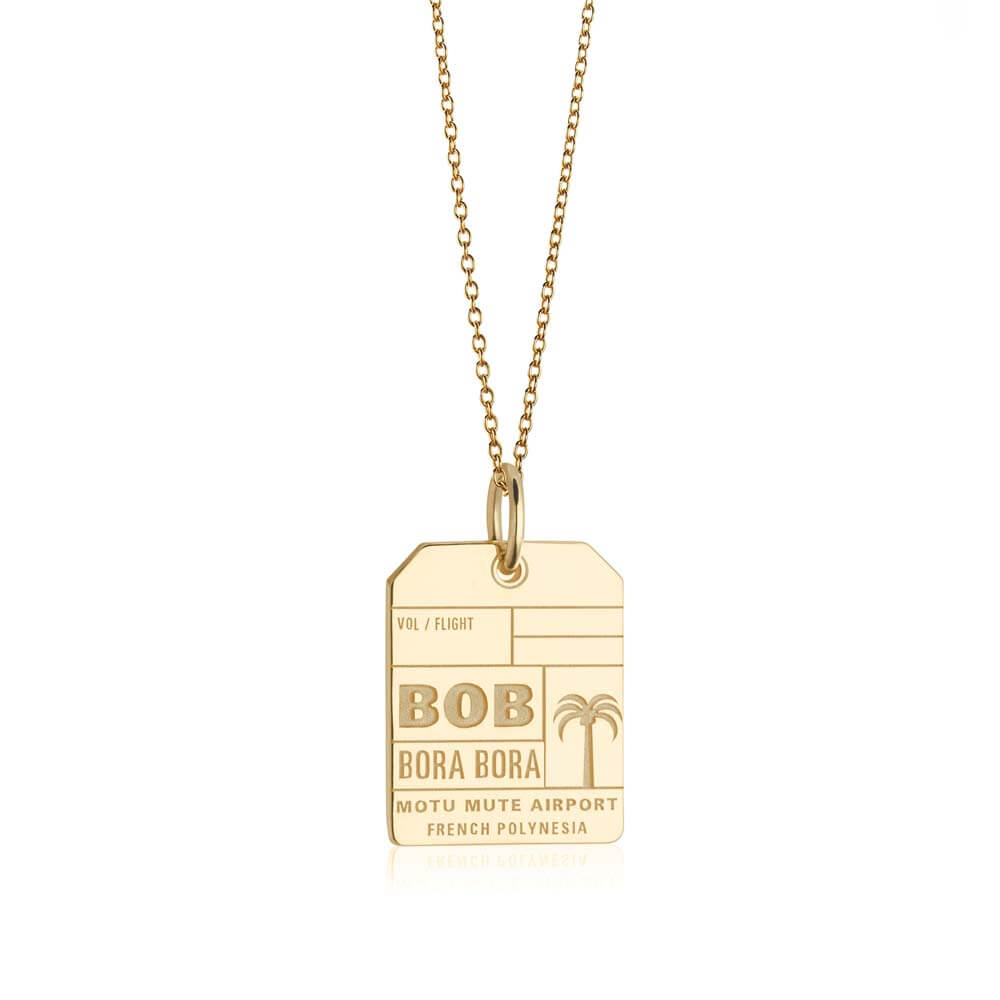 Gold Travel Charm, BOB Bora Bora Luggage Tag - JET SET CANDY  (1720196235322)