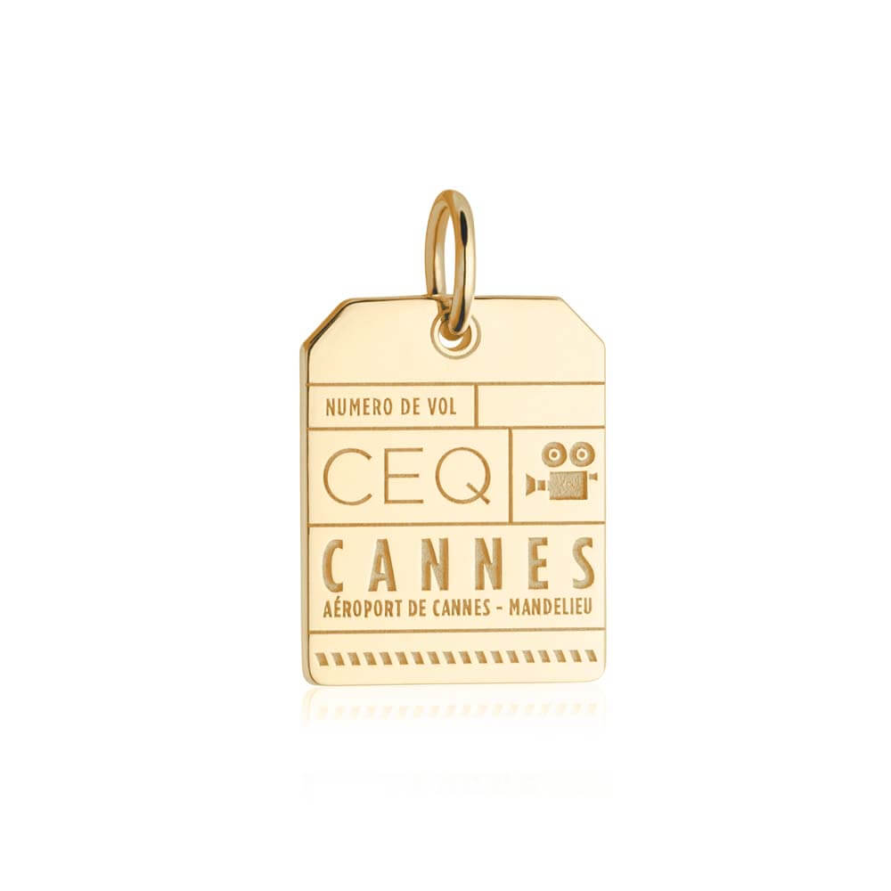 Gold France Charm, CEQ Cannes Luggage Tag - JET SET CANDY  (1720195907642)