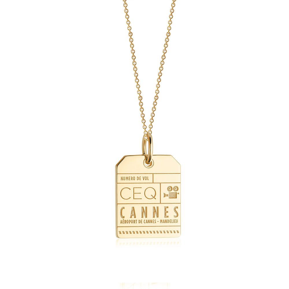 Gold France Charm, CEQ Cannes Luggage Tag - JET SET CANDY  (1720195907642)