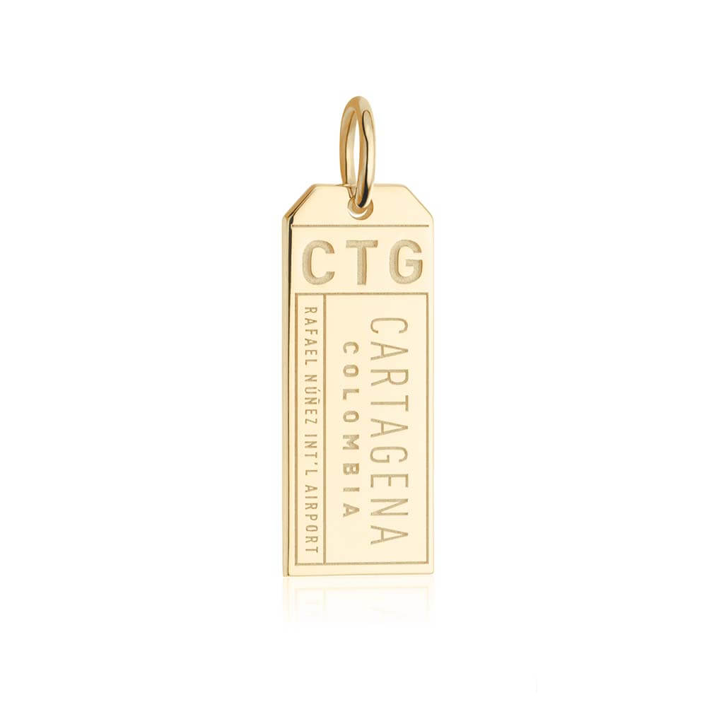 Gold Travel Charm, CTG Cartagena Luggage Tag - JET SET CANDY  (1720195547194)