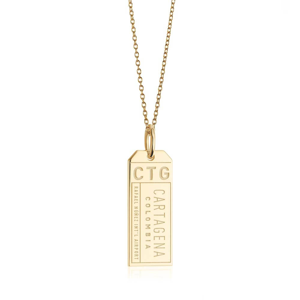 Gold Travel Charm, CTG Cartagena Luggage Tag - JET SET CANDY  (1720195547194)
