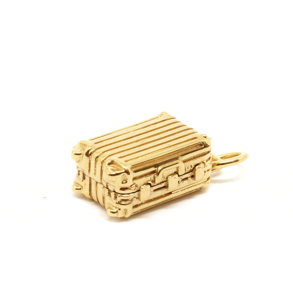 Cult Classic Suitcase Charm GoldJET SET CANDY