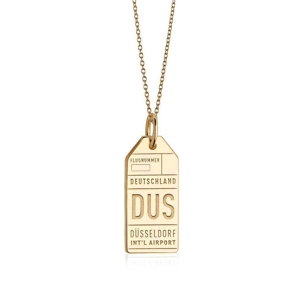 Gold Germany Charm, DUS Dusseldorf Luggage Tag - JET SET CANDY  (2474251288634)