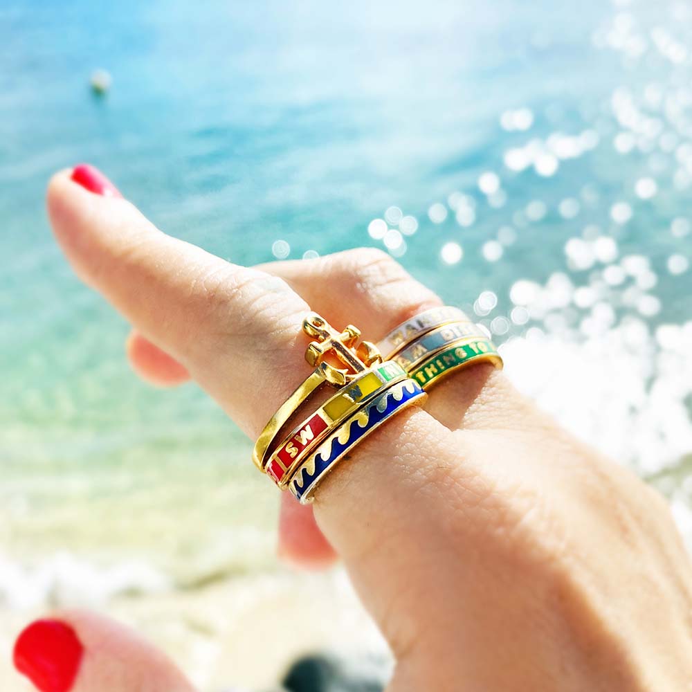 Gold Anchor Ring - JET SET CANDY (1925238718522)