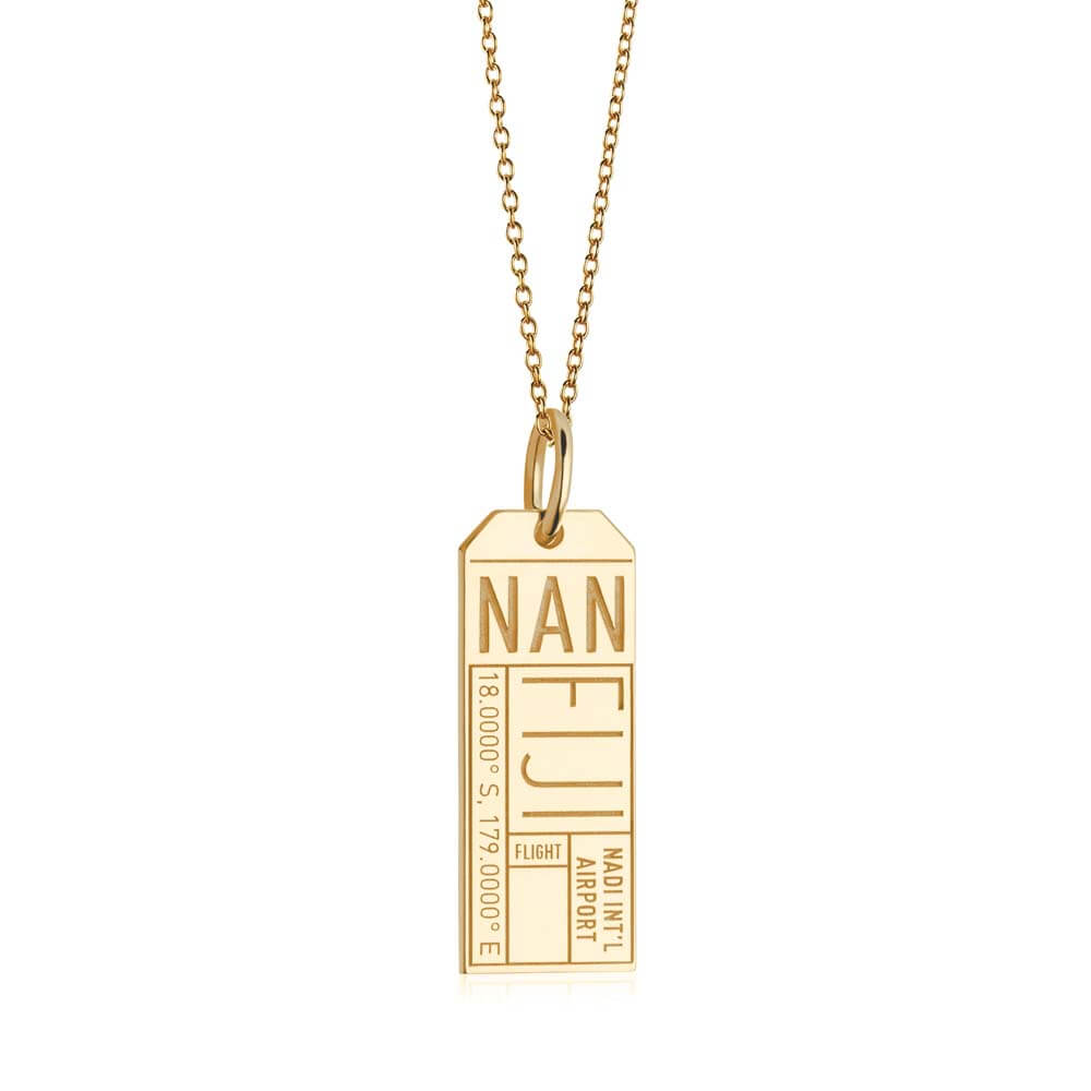 Gold Travel Charm, NAN Fij Luggage Tag - JET SET CANDY  (1720179228730)