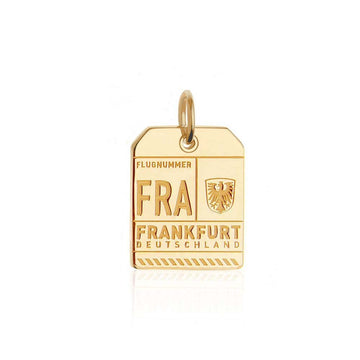 Frankfurt Germany FRA Luggage Tag Charm Gold