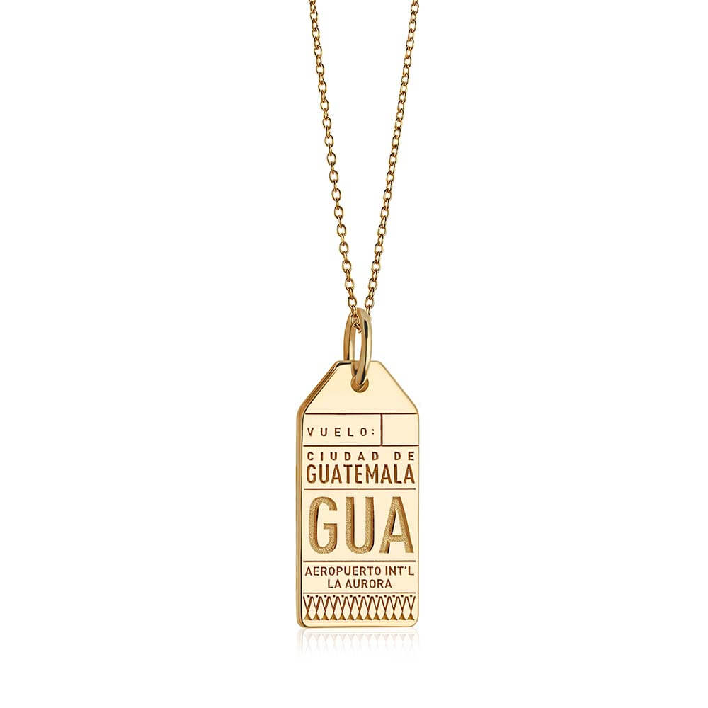 Gold Travel Charm, GUA Guatemala Luggage Tag - JET SET CANDY  (1720187945018)