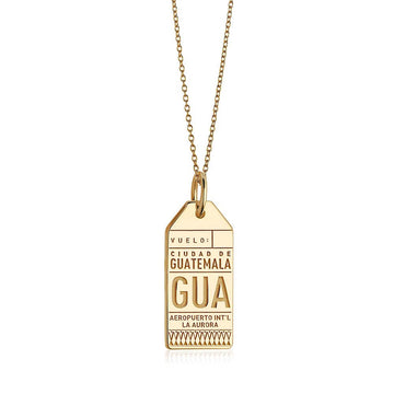 Guatemala City GUA Luggage Tag Charm Gold