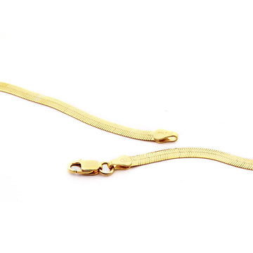 Herringbone Chain, 16" Gold
