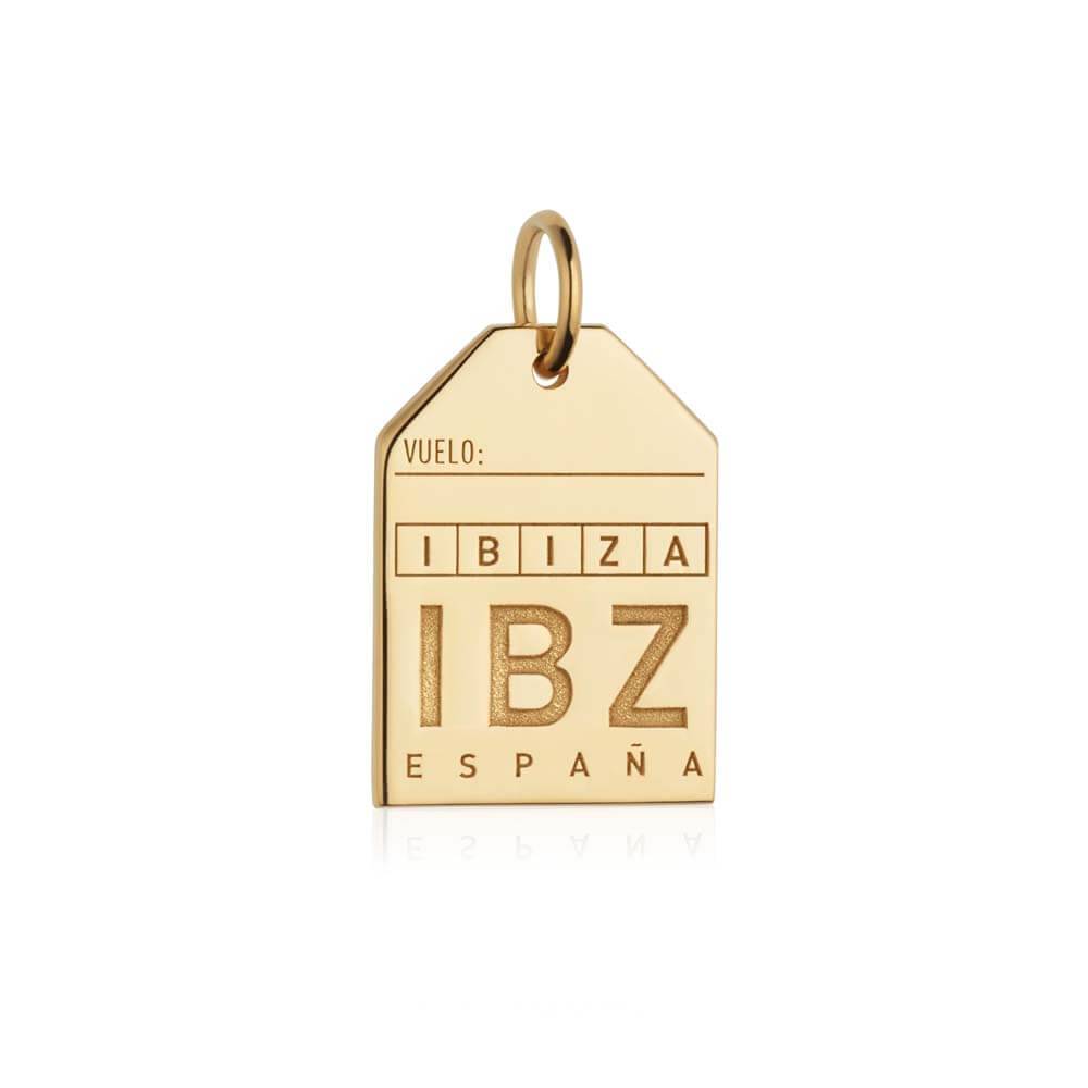 Gold Spain Charm, IBZ Ibiza Luggage Tag - JET SET CANDY  (1720185356346)