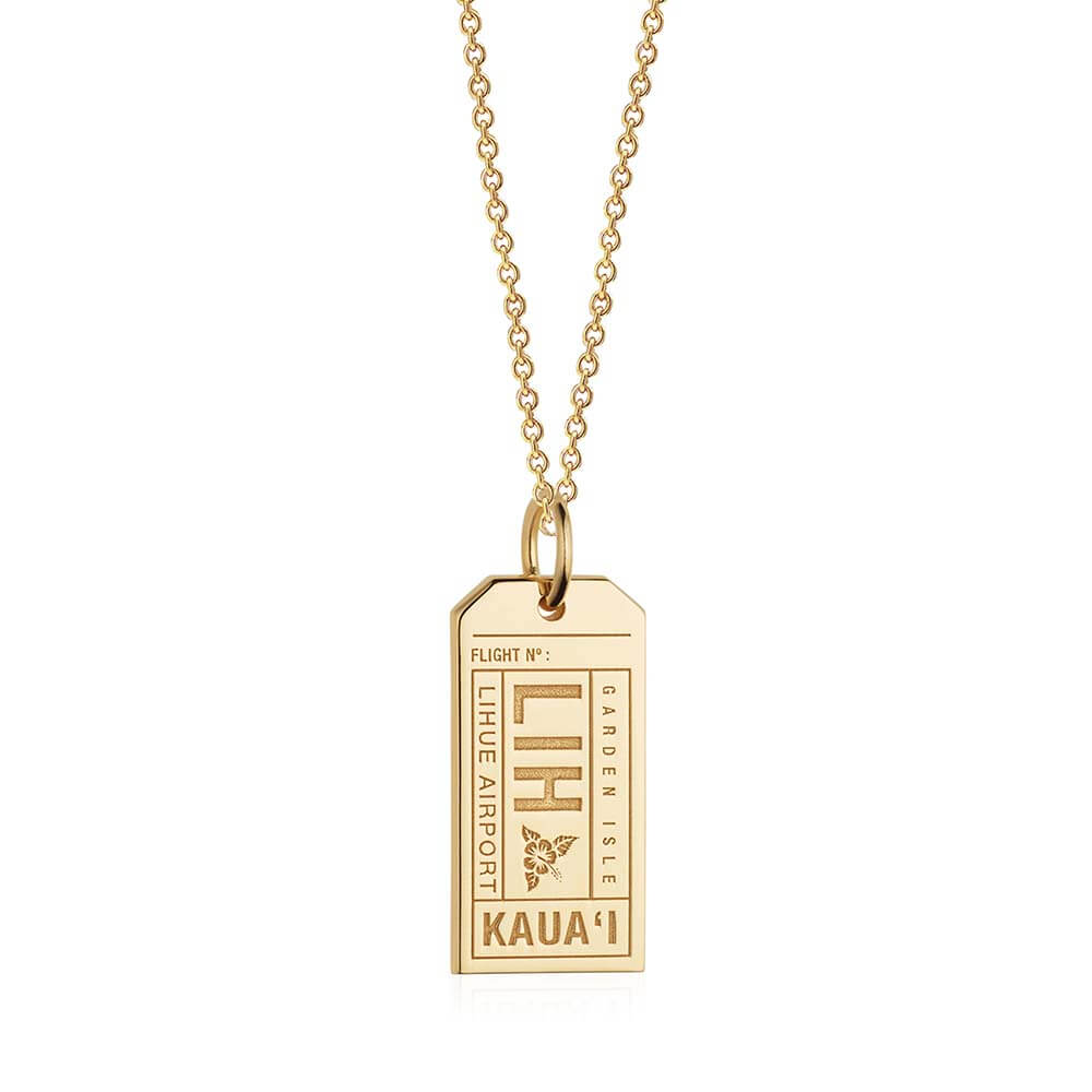 Gold Hawaii Charm, LIH Kauai Luggage Tag - JET SET CANDY  (1720183947322)