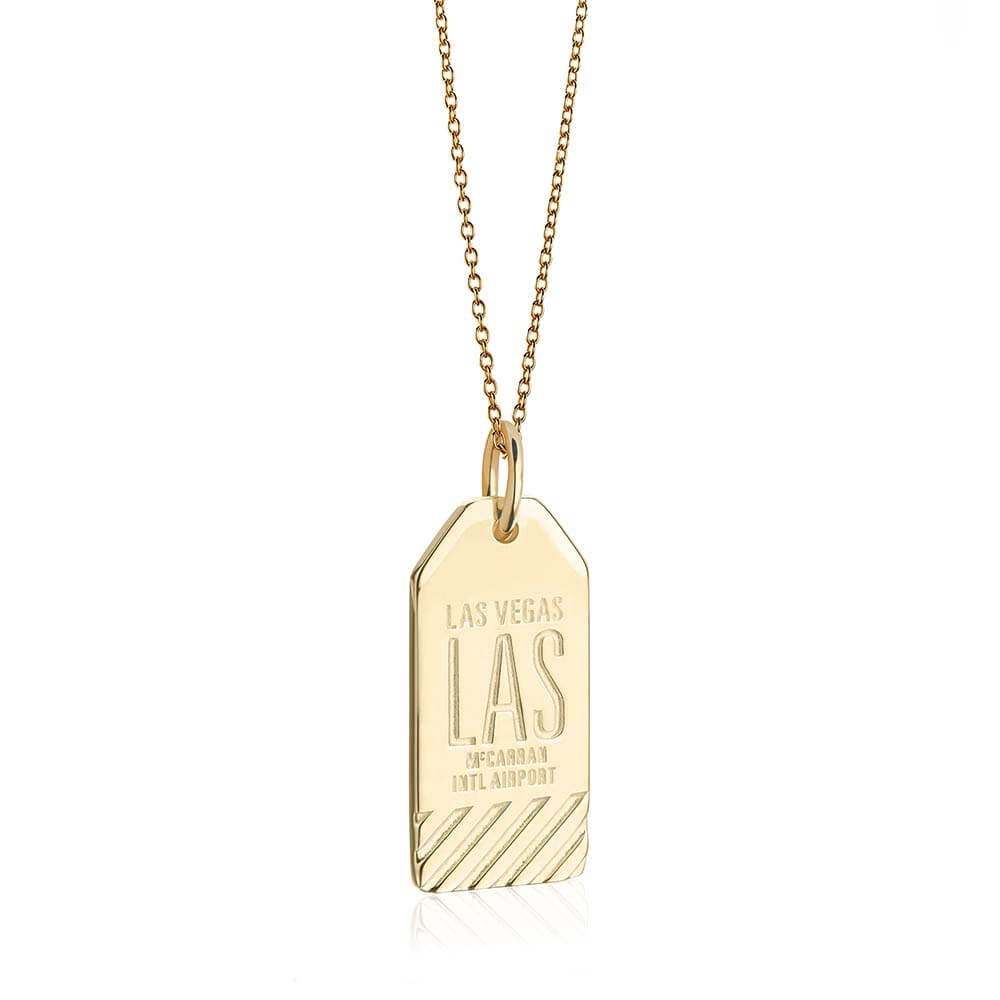 Gold Las Vegas Charm, LAS Luggage Tag - JET SET CANDY  (1720186994746)