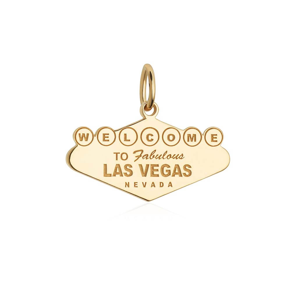 Gold Las Vegas Charm, Welcome to Vegas Sign - JET SET CANDY  (1720173789242)