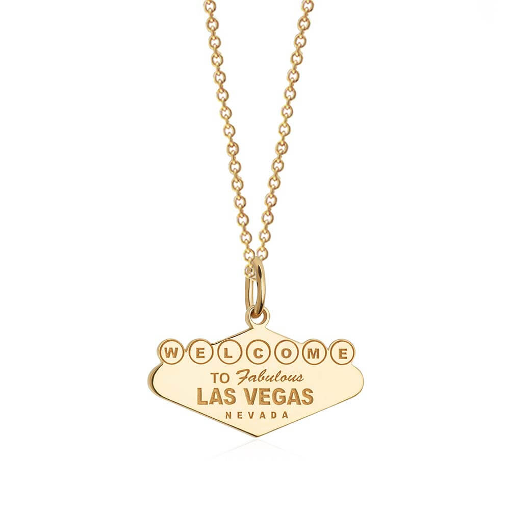 Gold Las Vegas Charm, Welcome to Vegas Sign - JET SET CANDY  (1720173789242)