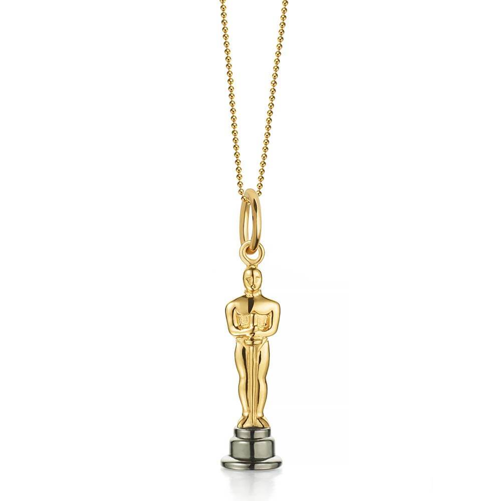 Gold Hollywood Award Statue Charm - JET SET CANDY  (1720174051386)