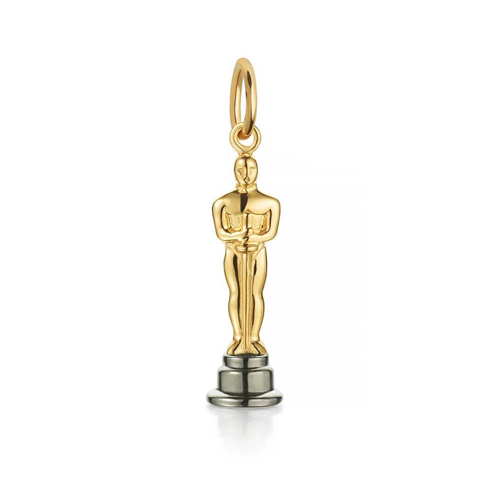 Gold Hollywood Award Statue Charm - JET SET CANDY  (1720174051386)