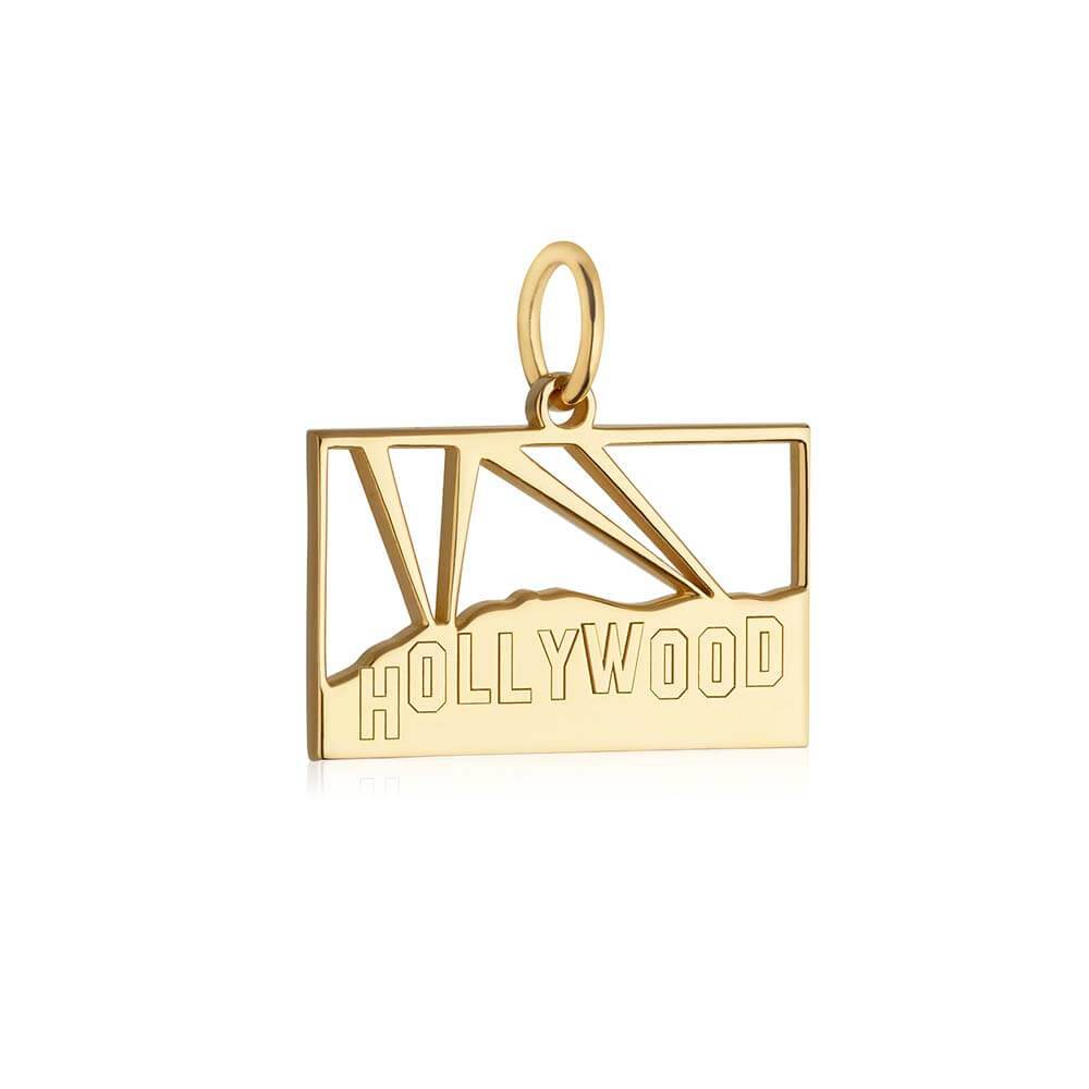 Gold LA Charm, Hollywood Hills Sign - JET SET CANDY  (1720175788090)