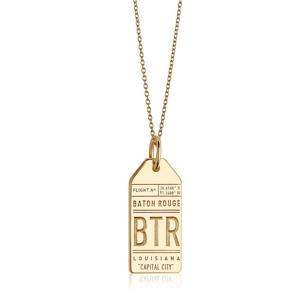 Gold USA Charm, BTR Baton Rouge Luggage Tag - JET SET CANDY  (1720183324730)