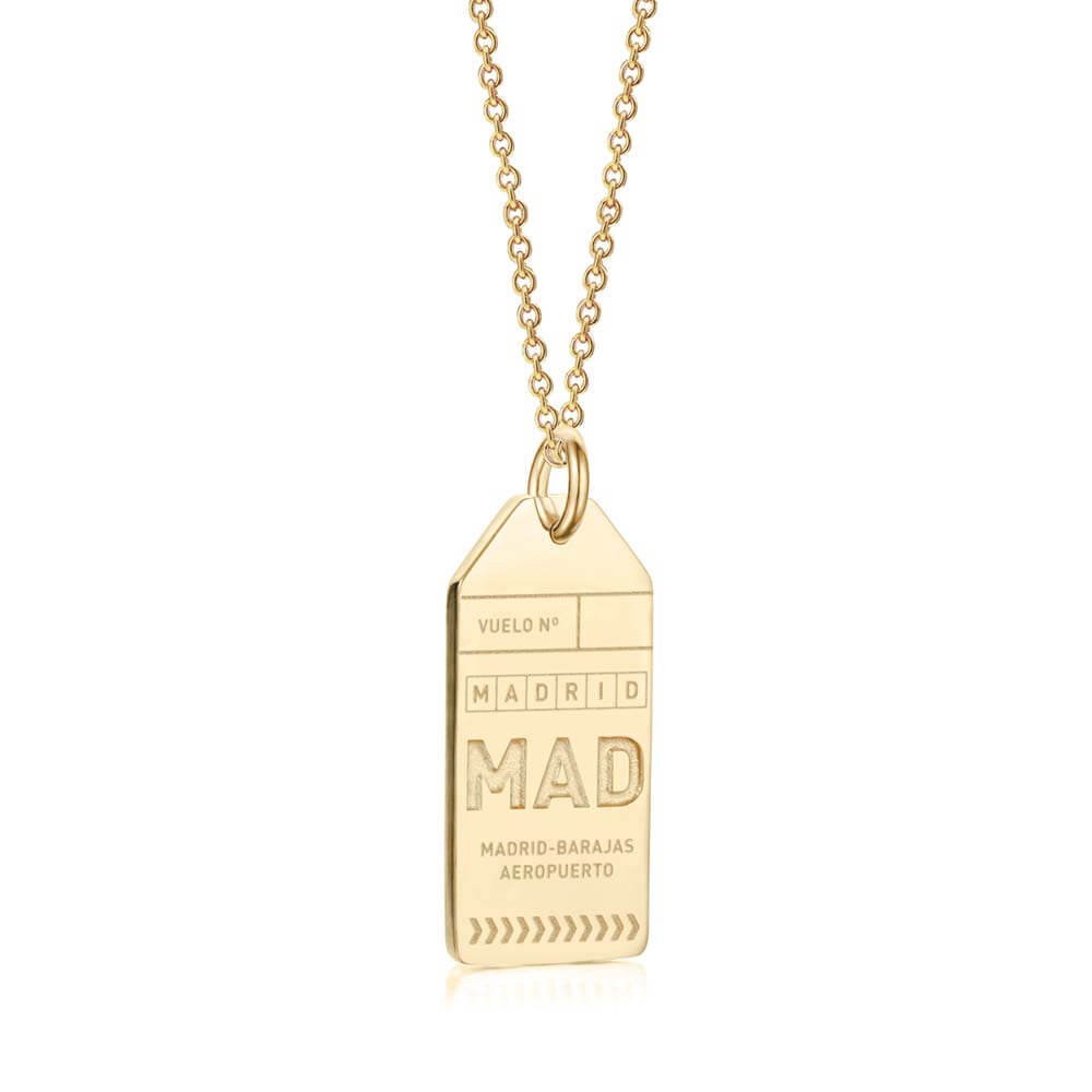 Gold Spain Charm, MAD Madrid Luggage Tag - JET SET CANDY  (6714286276792)