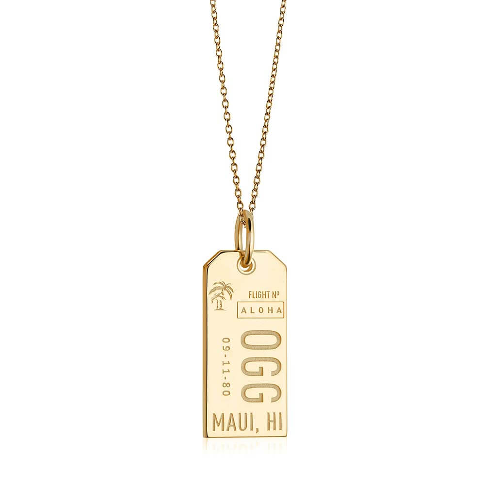 Pre-Order: Solid Gold OGG Maui Luggage Tag Charm (Ships Nov.) (6571816878264)