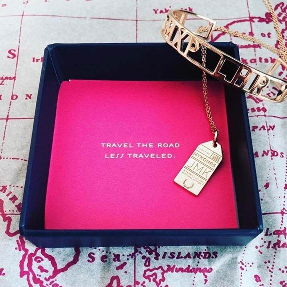Solid Gold Greece Charm, JMK Mykonos Luggage Tag - JET SET CANDY (6930016174264)