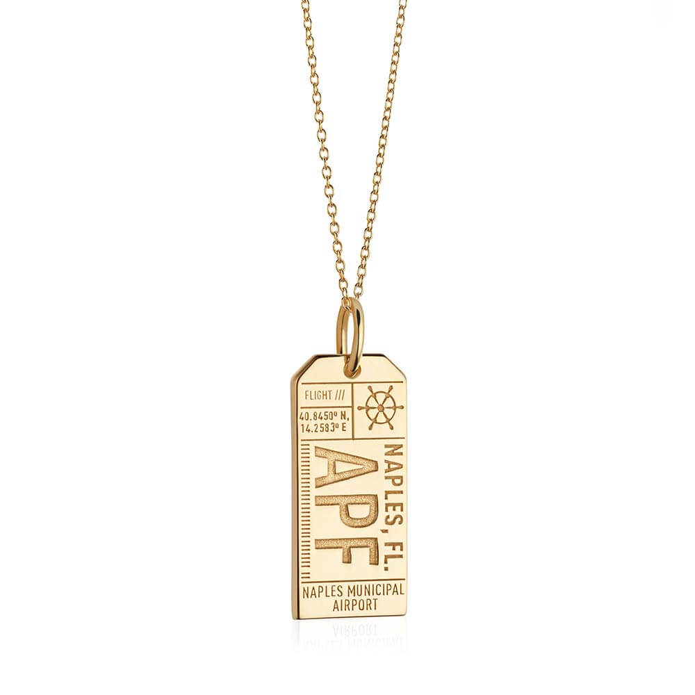 Gold Florida Charm, APF Naples Luggage Tag - JET SET CANDY  (1720185684026)