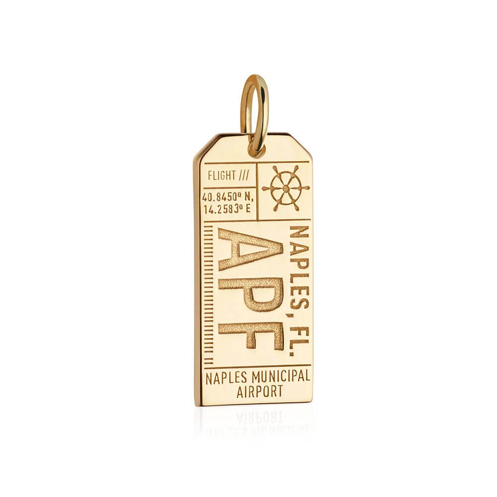 Gold Florida Charm, APF Naples Luggage Tag - JET SET CANDY  (1720185684026)