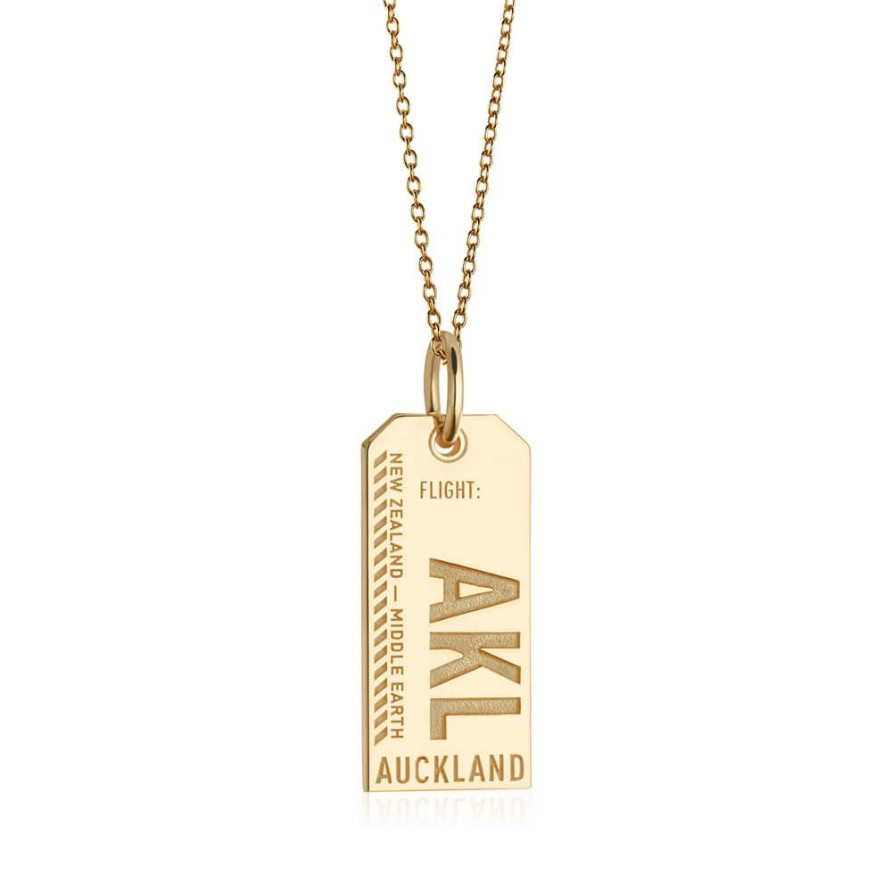 PRE ORDER: Solid Gold AKL Auckland Luggage Tag Charm (6571813208248)