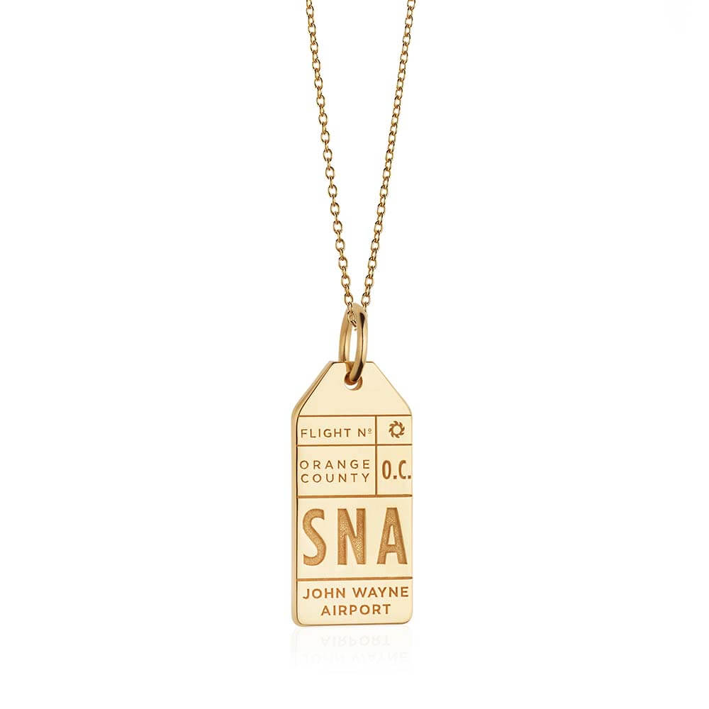 Gold California Charm, SNA Santa Ana Luggage Tag - JET SET CANDY  (1720184143930)