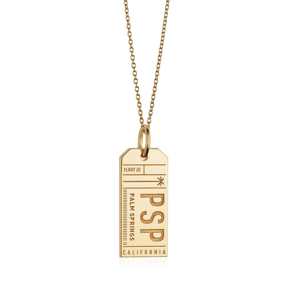 Gold California Charm, PSP Palm Springs Luggage Tag - JET SET CANDY  (1720184275002)