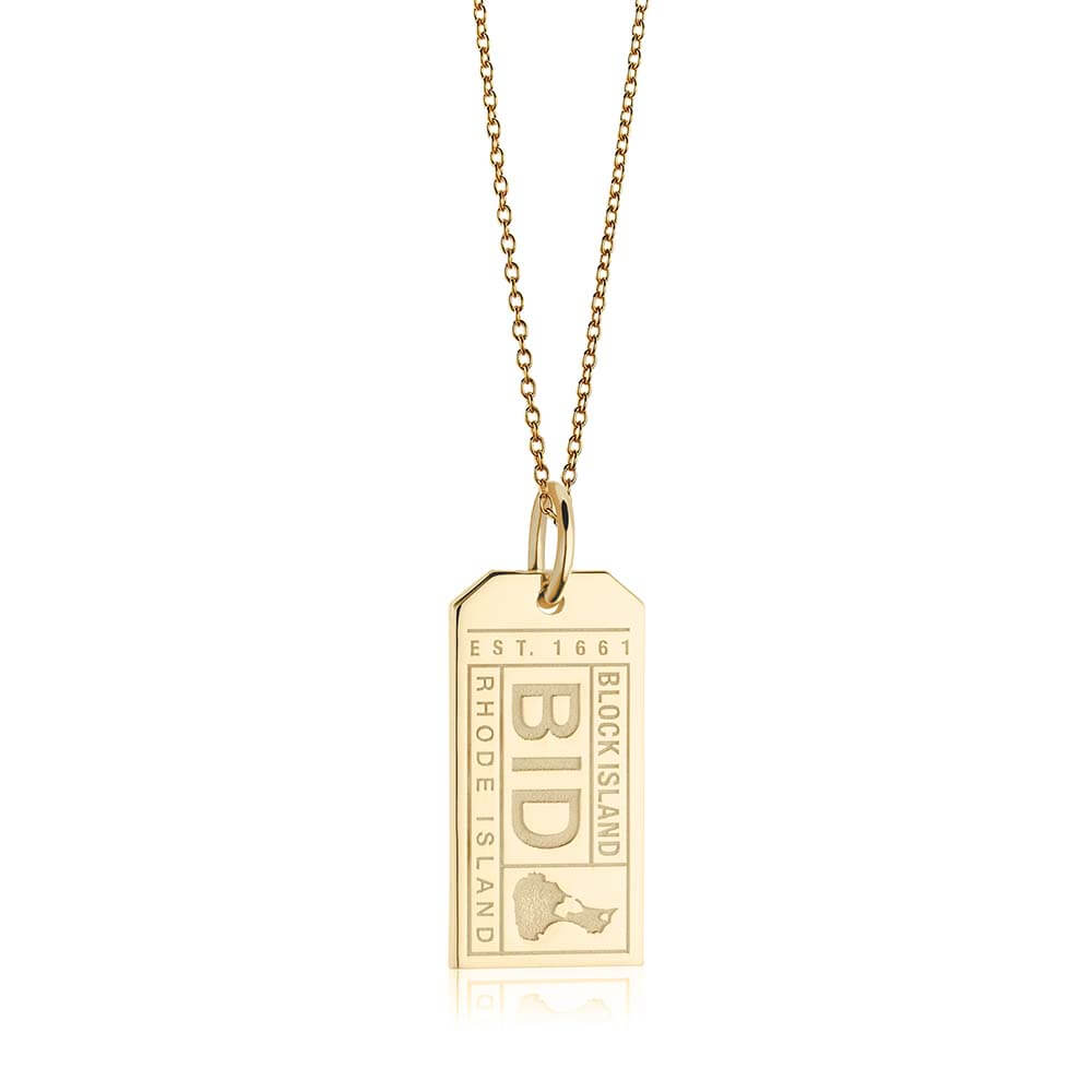 Gold USA Charm, BID Block Island Luggage Tag - JET SET CANDY  (1720193024058)