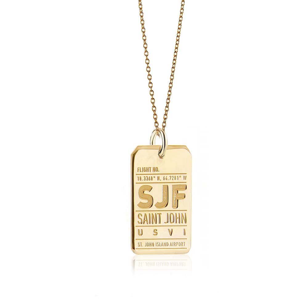 Gold Caribbean Charm, SJF St. John Luggage Tag - JET SET CANDY  (1720187715642)