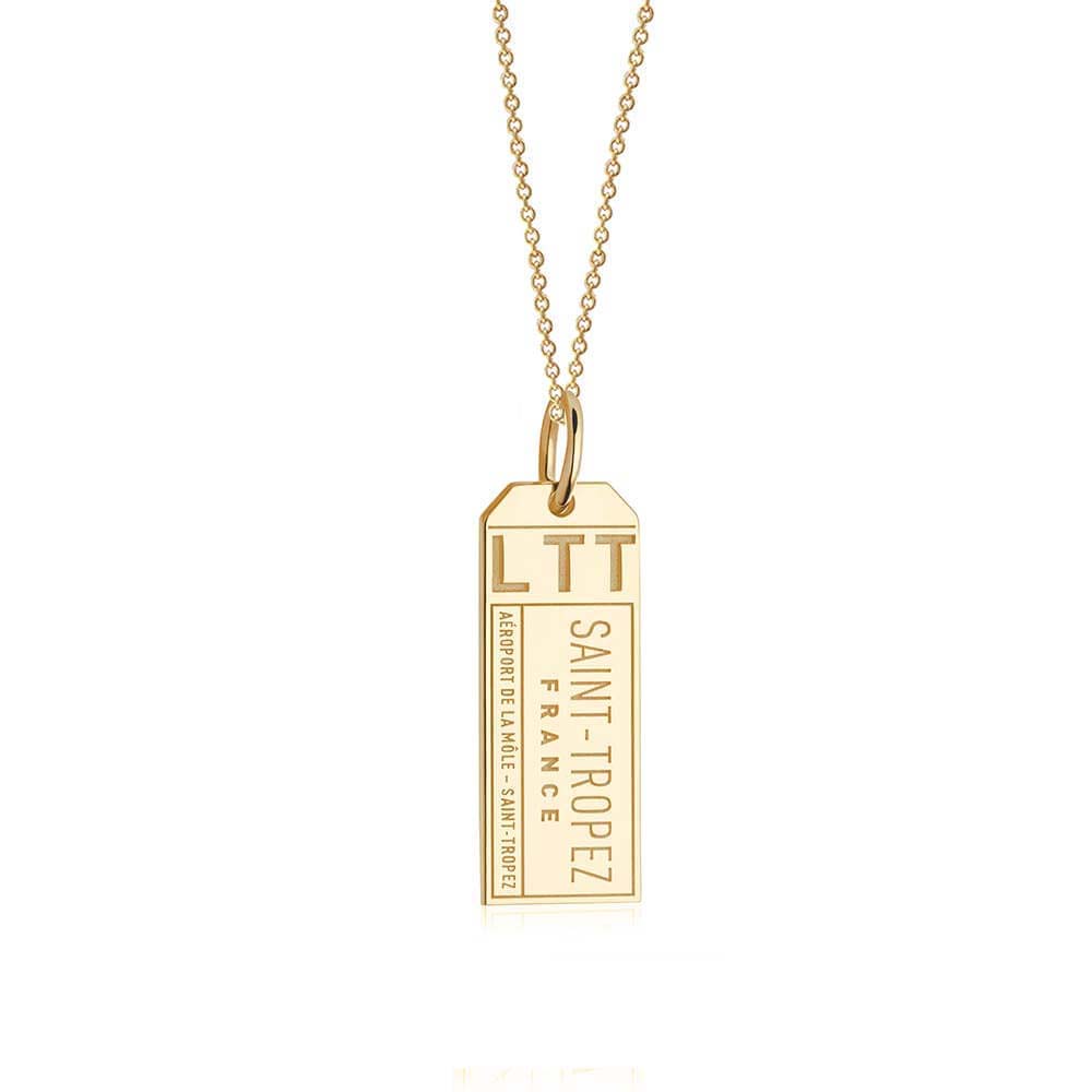 Solid Gold Charm, LTT Saint Tropez Luggage Tag - JET SET CANDY (1720180179002)