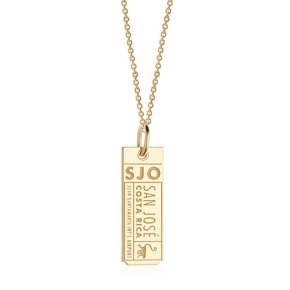 Solid Gold SJO San Jose Luggage Tag Charm - JET SET CANDY (6626064793784)