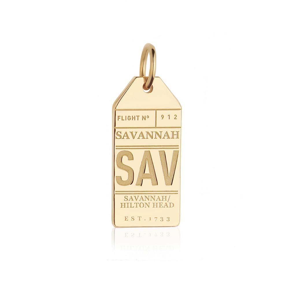 Solid Gold USA Charm, SAV Savannah Luggage Tag - JET SET CANDY  (1720187486266)