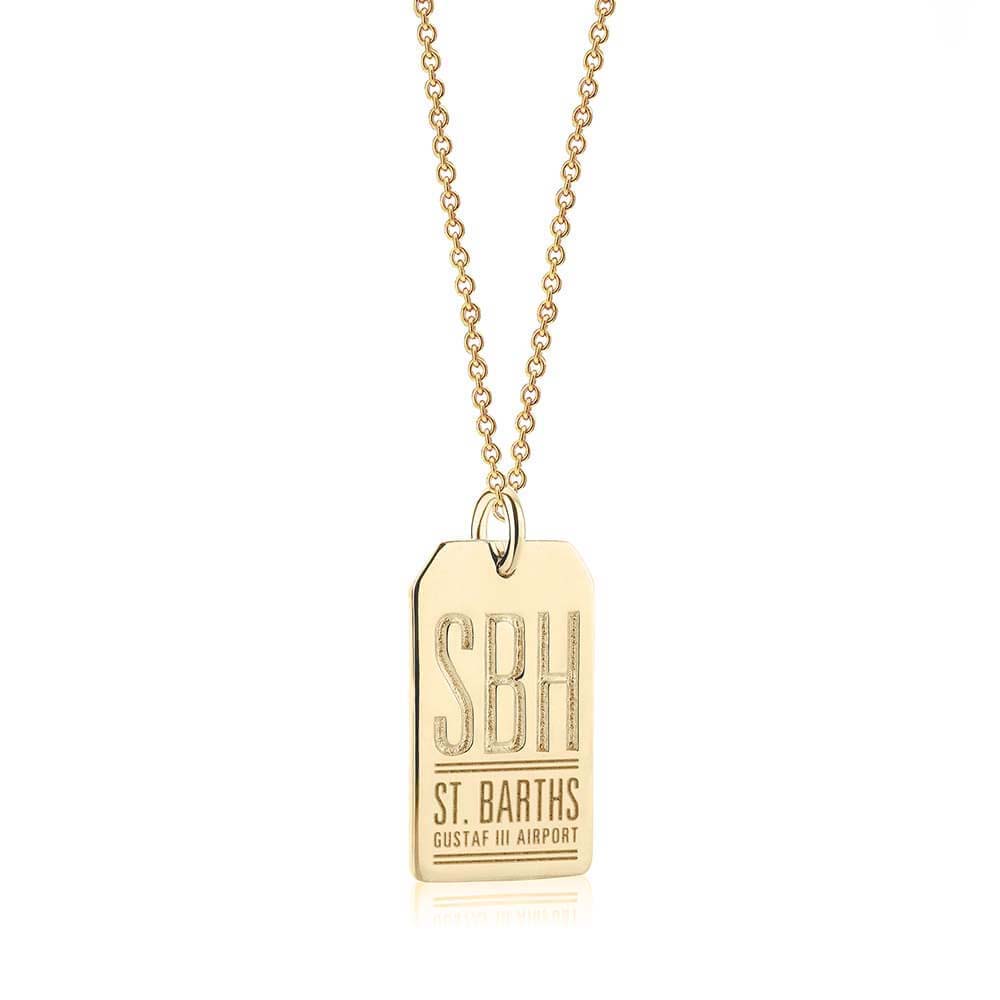 Gold St. Barths Charm, SBH Luggage Tag - JET SET CANDY  (2296751063098)