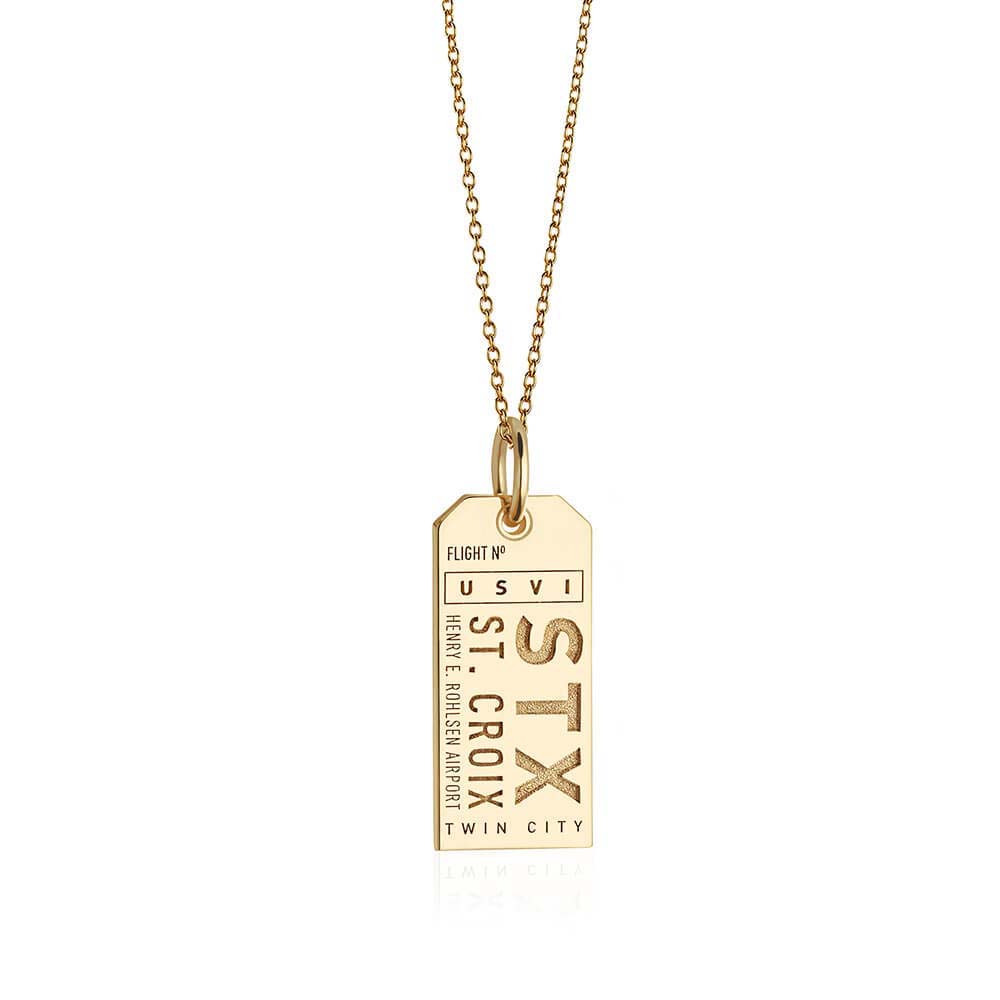 Gold Caribbean Charm, STX St. Croix Luggage Tag - JET SET CANDY  (2457865584698)