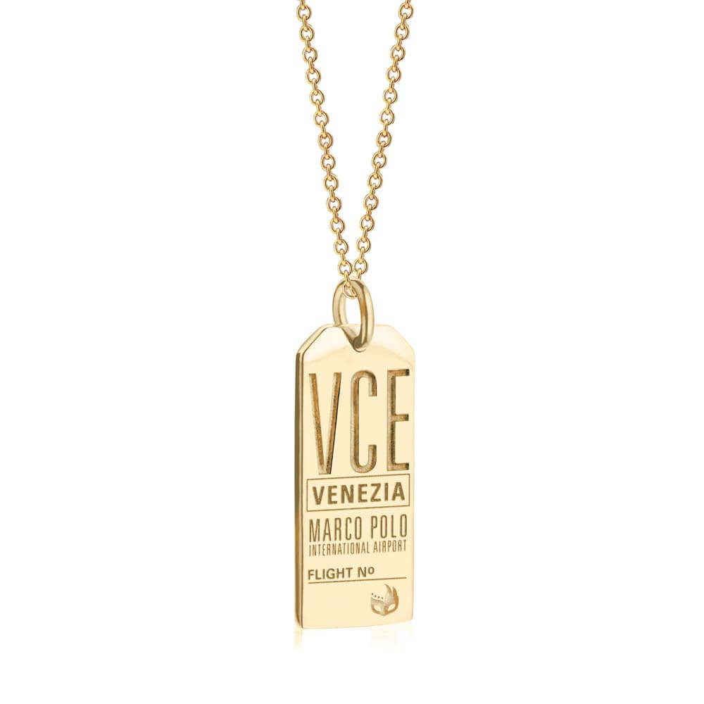 Gold Italy Charm, VCE Venice Luggage Tag - JET SET CANDY  (1720192008250)