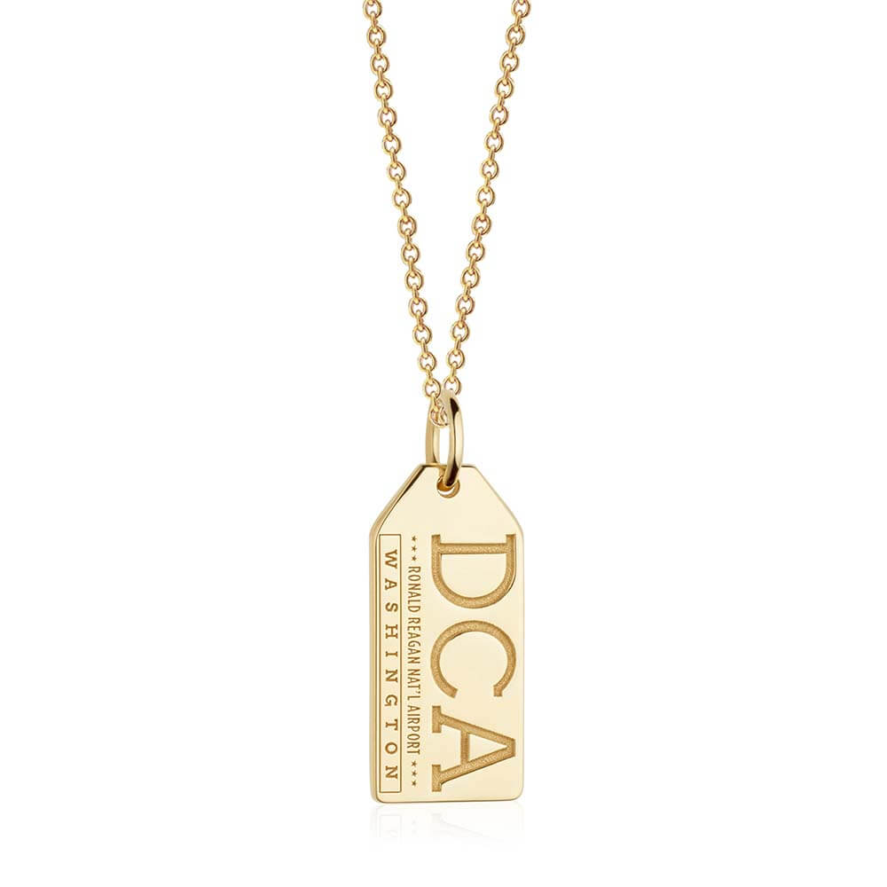 Gold Washington Charm, DCA Arlington Luggage Tag - JET SET CANDY  (1720183816250)
